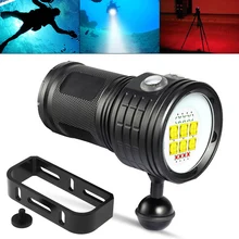 

SecurityIng Diving Flashlight 300W R5 LED Underwater 80m with Spherical Bracket Scuba Torch for Photography Video Fill Light