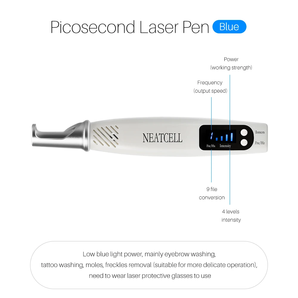 Laser Picosecond Pen Blue Light Therapy Pigment Tattoo Scar Mole Freckle Removal Dark Spot Remover Machine Picosecond Laser Pen