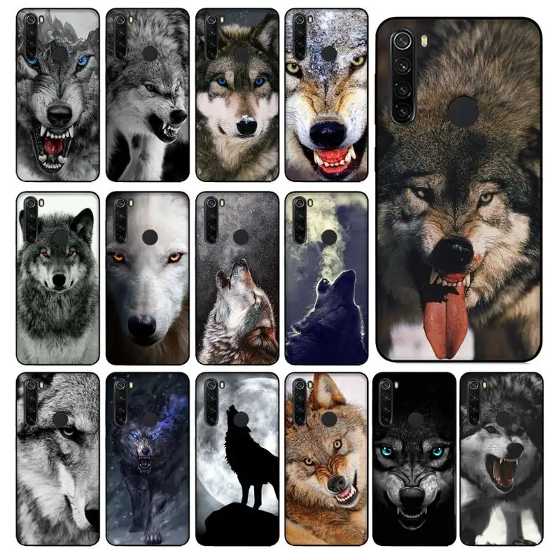 Yinuoda angry wolf face Phone Case for Xiaomi Redmi 4X 7 7A 8 8A 9 9A Note 7 8 8T 9 10 Pro