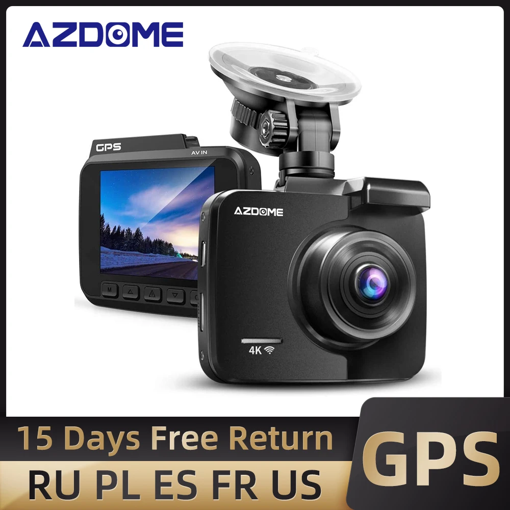 AZDOME GS63H Автомобильный видеорегистратор 4K 2160P камера с двойным объективом