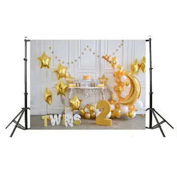 

Birthday Photography Background Balloon Flowers White Toy Bear Backdrop Decor Photocall Backdrop Photo Studio Birthday Party