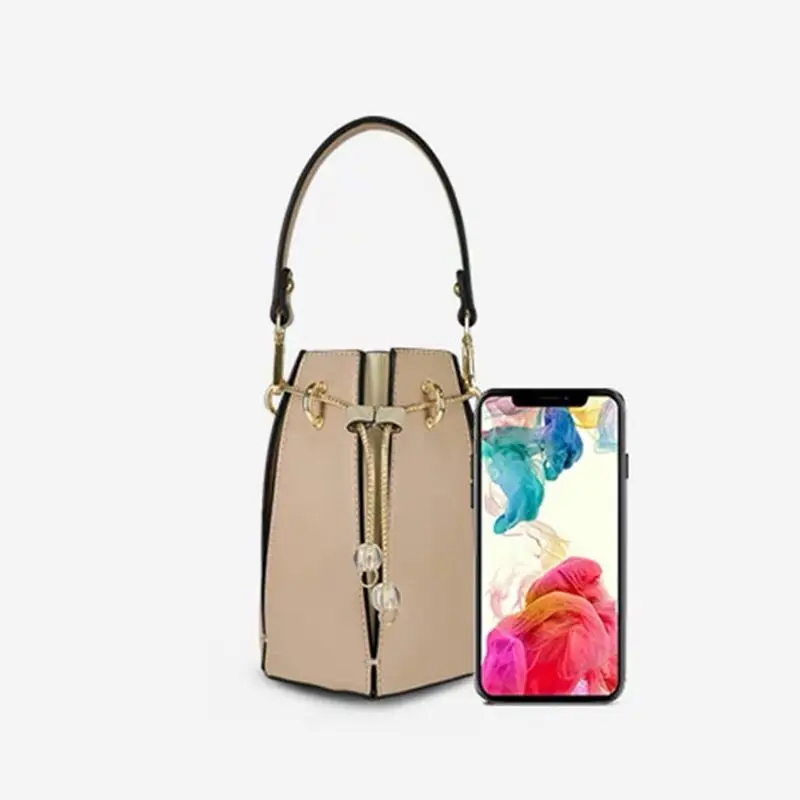 

Xianjian Quality Mini Bucket Purse handbag Messenger Shoulder Bag drawstring evening purse design with pearls bag for lady