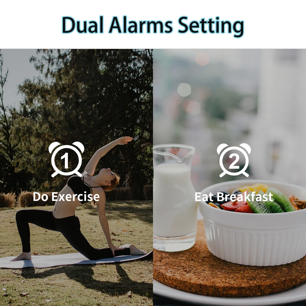 Умный будильник, будильник, цифровые часы, часы, радио, Проекция времени, большой экран, умный дом, функция повтора сна
