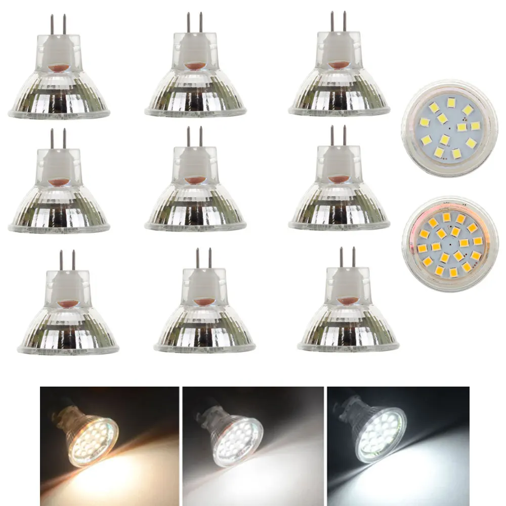10 шт./лот Mr11 светодиодный светильник лампы 35 мм Диаметр 2 Вт 3 2835 SMD AC DC 12v 24V Яркий