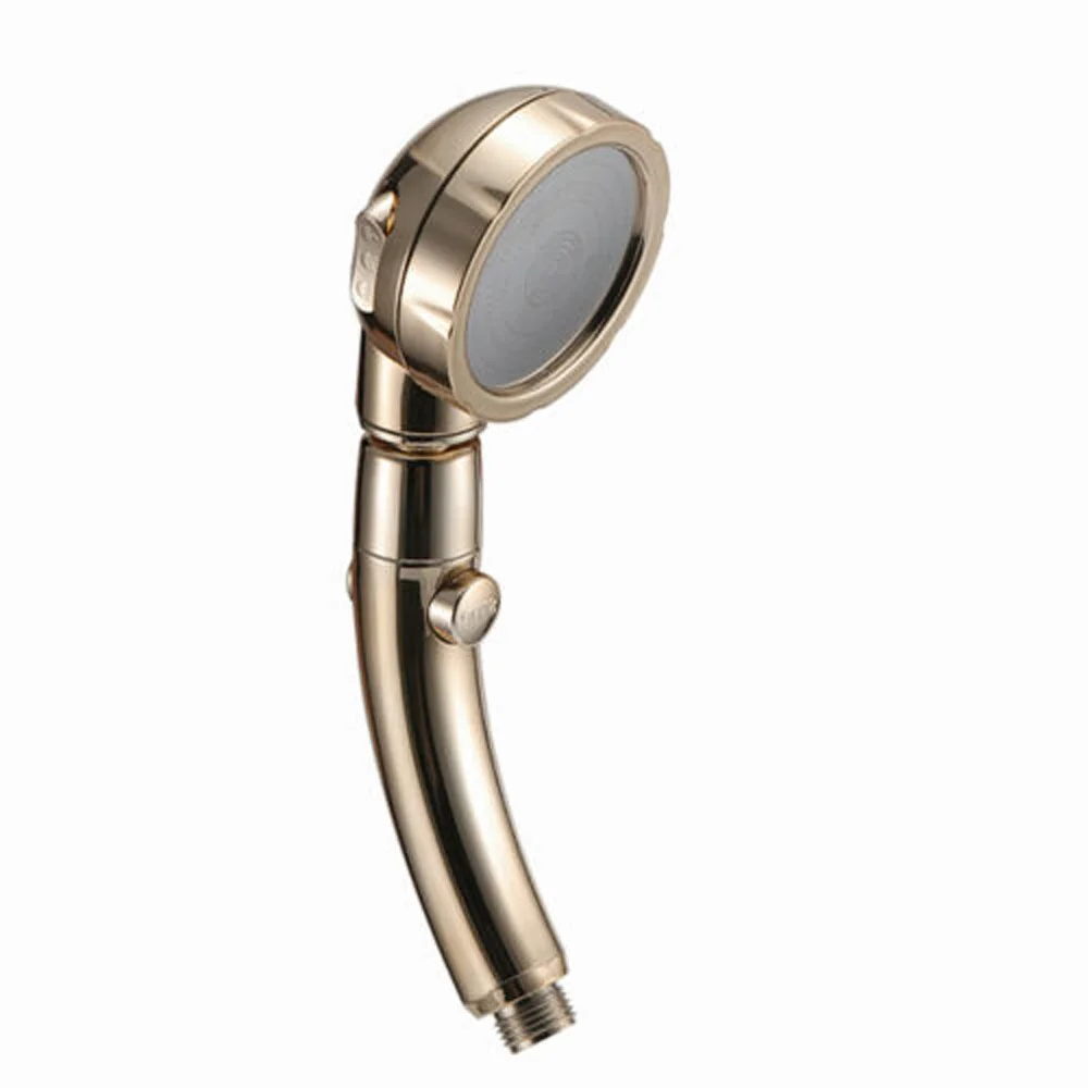 Shower Head 360 Degrees Rotating 3 Modes High Pressure Water Saving Gold Durable