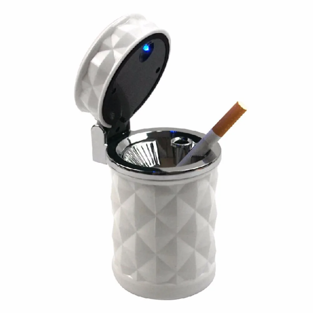 

Light car cup car accessories black and white car ashtray LED light cigarette lighter