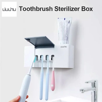 

Liushu Toothbrush Sterilizer Box UV Disinfection Toothpaste Dispenser Tooth Brush Holder Type-C Charging Sterilizer Box