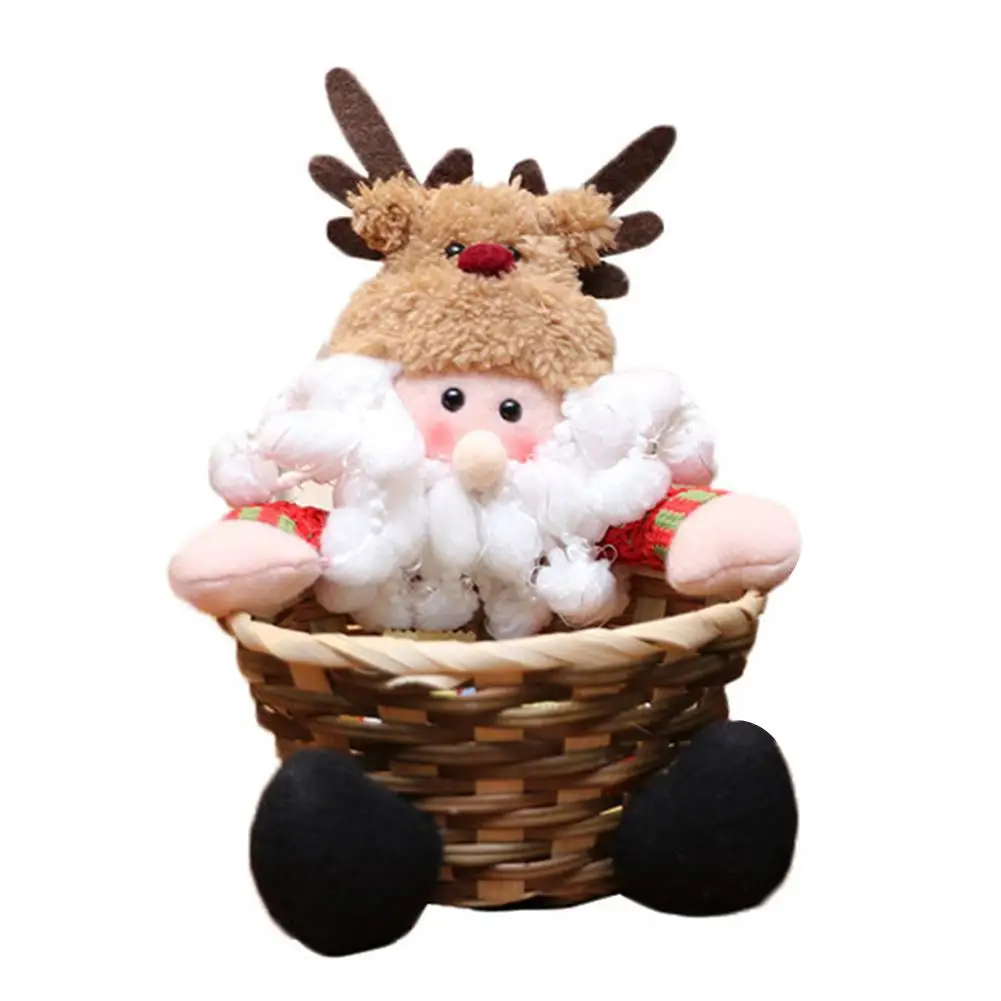 A Christmas Candy Storage Basket Christmas Santa Claus Decoration Christmas Party Gift Holder Fruits for Home Party Decoration - Цвет: A