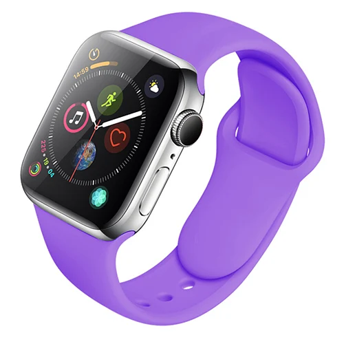 Силиконовый ремешок для часов Apple Watch 5 4 44 мм 40 мм ремешок для iwatch Apple Watch Series 3 2 1 38 мм 42 мм полосы - Band Color: color 26