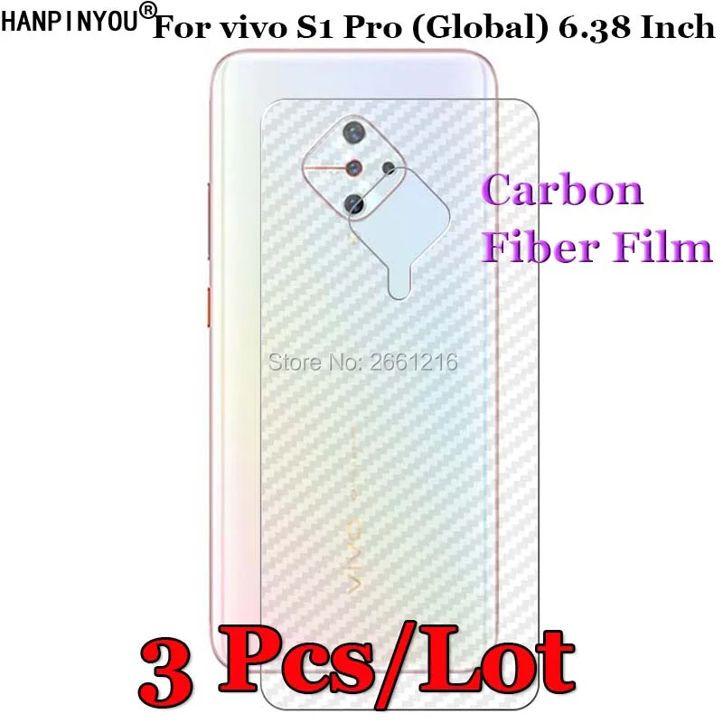 3 шт./лот для vivo S1 Pro (Global) 6 38 дюйма 3D противоскользящая задняя пленка из