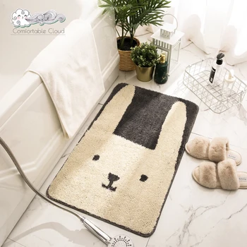 

Indoor Bathroom Cartoon Rug Non-slip Mat Absorbent Bathtub Floor Mat Doormat For Shower Room Toilet Carpet 3 Sizes