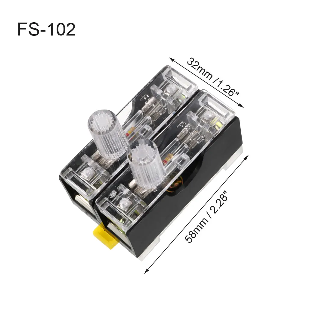 Uxcell держатель предохранителя FS-101 250 в 10 А с 6 мм x 30 мм индикаторный светильник предохранитель включен для защиты электрораспределения установки