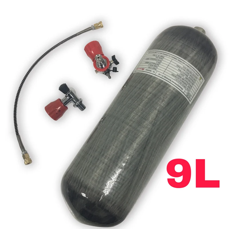 9L Acecare 3L/6.8L/9L CE бак из углеродного волокна Pcp 4500psi для дайвинга Воздушный бак Pcp клапан заправочная станция воздушная винтовка airforce Condor - Цвет: 9L