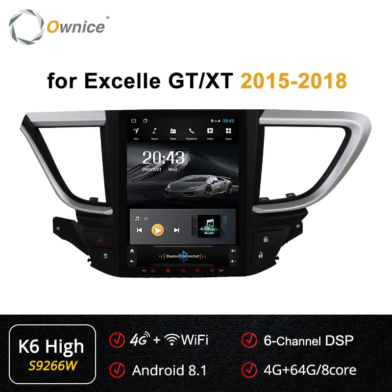 S9266 K6-High Ownice 9," ips экран 4G LTE PX6 Android 9,0 автомобильный dvd-плеер радио головное устройство для BUICK EXCELLE XT GT K3 K6 Восьмиядерный DSP gps Navi - Цвет: S9266 K6-High