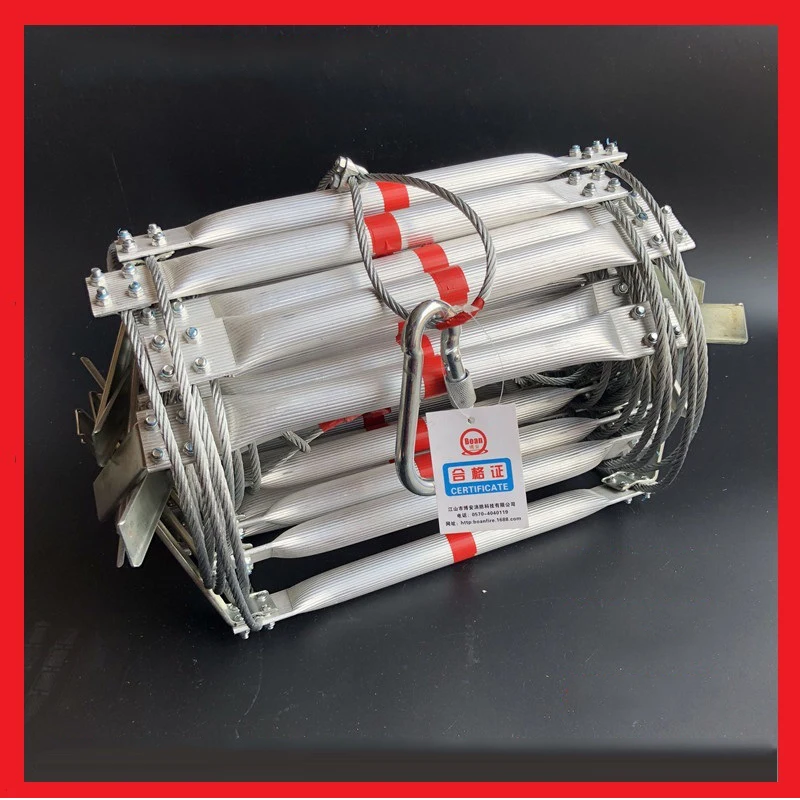 

Fire-fighting aluminum alloy steel wire rope ladder/fire rescue steel wire rope ladder/escape ladder self-rescue