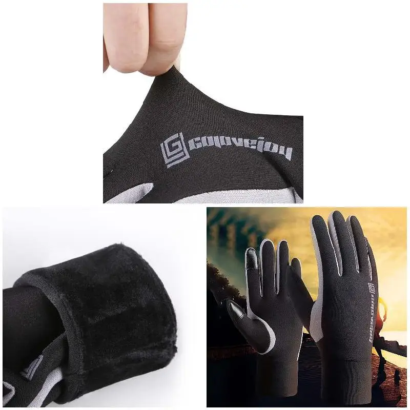 1 Pair Gloves Waterproof Windproof Keep Warm Soft For Riding Skiing Winter Cycling ALS88