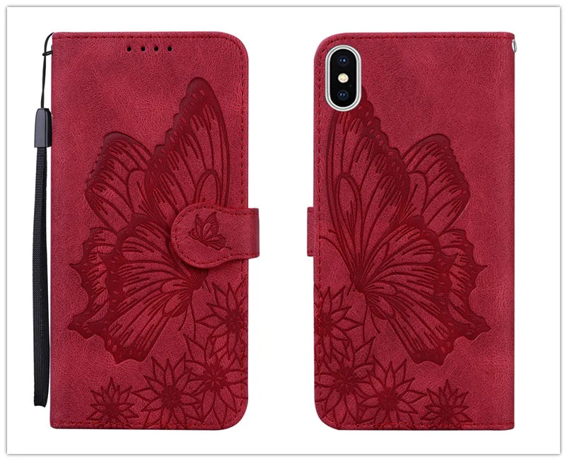 cute phone cases huawei Retro Flip Leather Phone Case For Huawei P20 P30 Honor 10 10X Lite 8A Y5 Y6 Y5P Y6P P Smart 2019 2020 2021 Butterfly Book Cover huawei waterproof phone case