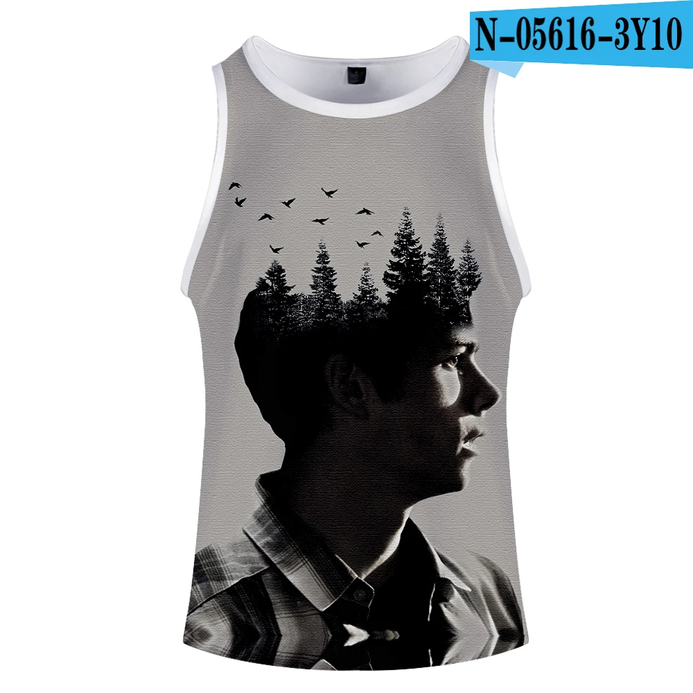 tank tops-2 Spring Autumn Print Teen Wolf Costume Homme 3d Bodybuilding Tank Tops Sleeveless Harajuku Men Women Clothing Fitness 3D Vest 4XL - Цвет: tank tops-2