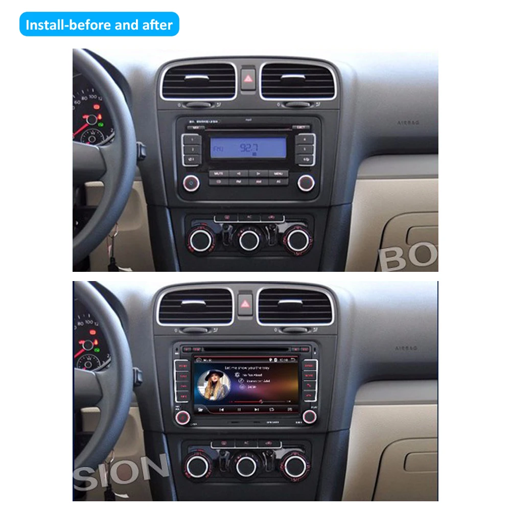 4 ядра/PX6 32G/64G ROM Android 10 2 Din автомобильный DVD для Volkswagen Golf/Tiguan/Skoda/Fabia/Rapid/Seat/Leon wifi BT RDS GPS