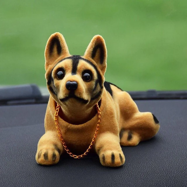 Muñeco de coche creativo muñeco de perro con cabeza móvil realista juguetes  para el salpicadero del coche Husky Beagle