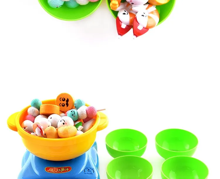 Кухня ролевая игра моделирование набор горшков для горячей пищи Плита палочки дозирующая детская ложка для Чаша инструмент Наборы зажим Продовольственная игра Развивающие игрушки для детей