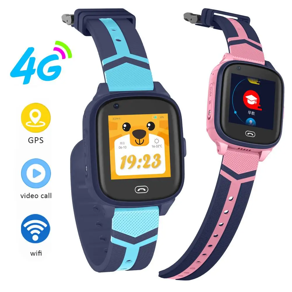 

Детские часы с функцией SOS видеозвонка GPS LBS Wifi трекер детские часы 4G Смарт-часы телефон для детей мальчиков девочек подарок