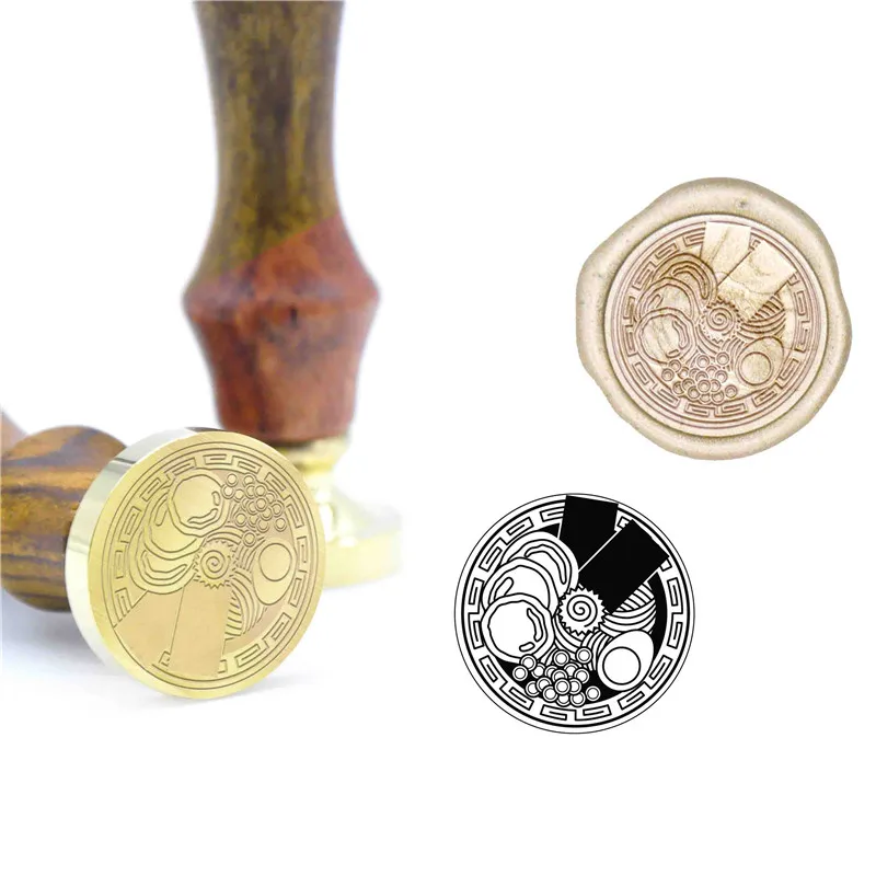  Japanese Style Noodles Wedding Wax Seal Stamp Kit gift wrapping - Invitation B65 Custom Wax Initial - 33047599734