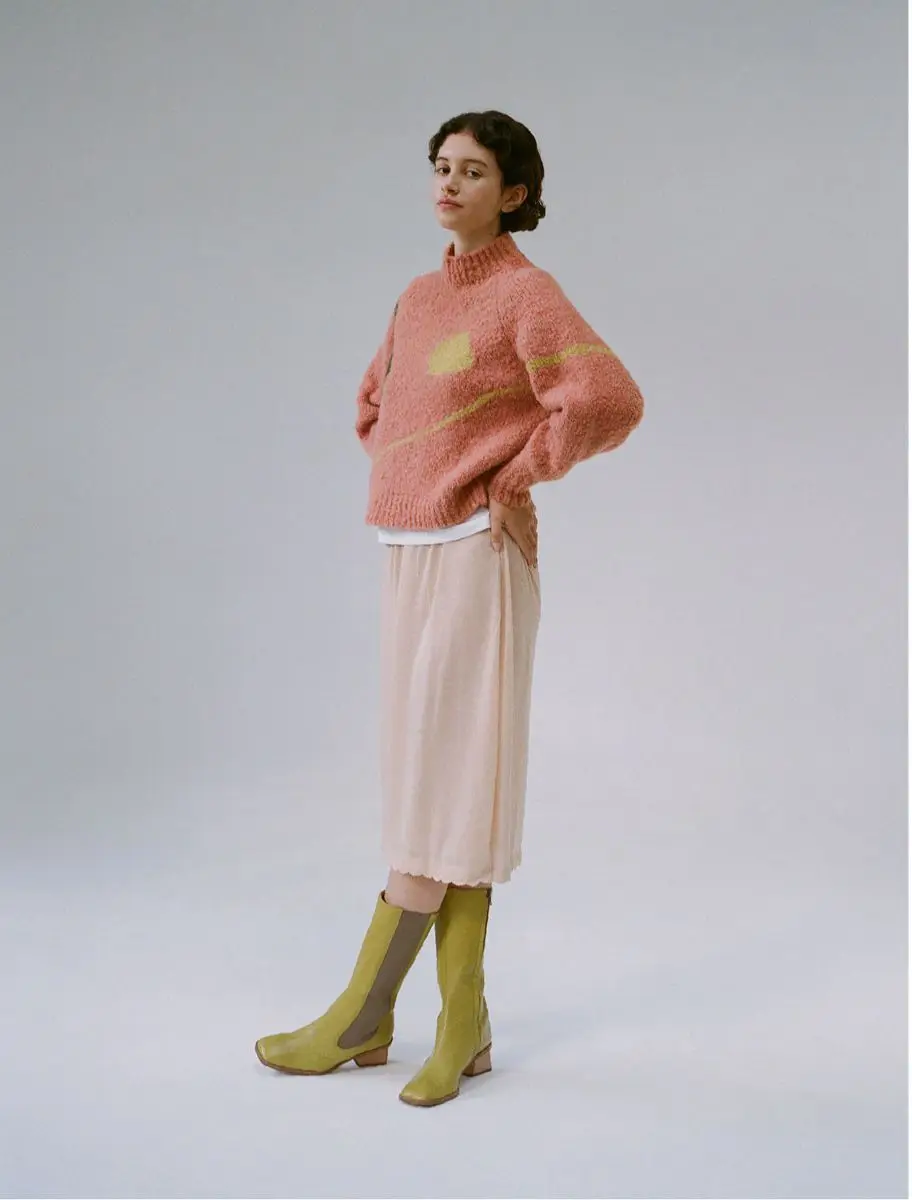 Женский свитер Wenqing Line Languid Lazy короткий приталенный свитер женский