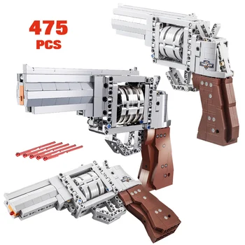 

SWAT City Police Revolver Weapon Model Building Blocks Creator Technic Military WW2 Pistol GUN Blocks Education Toy for Children