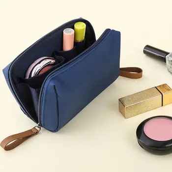 

Travel Cosmetic Bag Women Makeup Bags Portable Women Waterproof Solid Color Zip Cosmetic Bag Toiletry Storage Pouch Makeup Bags