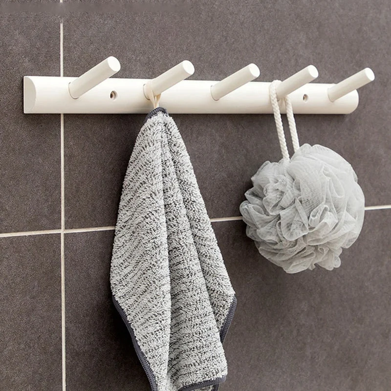 

Wooden Coat Hook Natural Wall Hanger Hook Hat Clothes Bag Rack Storage Shelf Key Holder Organizer Hook for Hanging Coat Row Hook
