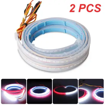 

2pcs LED Light Strips 328 SMD Strip Light for Car Door High Brightness Strobe Warning Light Door Interior, 3.9ft CSV