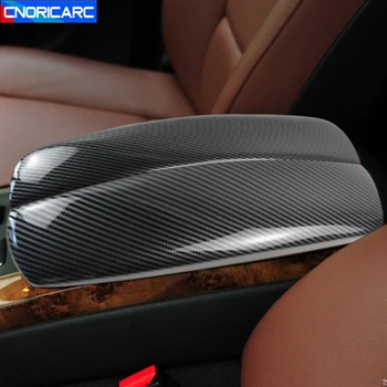 

Car Styling Console Armrest Box Panel Cover Sticker Trim For BMW X5 E70 X6 E71 LHD Carbon Fiber Color Interior Accessories