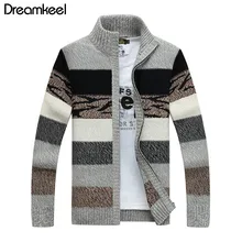 Осень, новинка, мужской толстый свитер, свитера, мужские зимние Вязанные шерстяные куртки, верхняя одежда, облегающий свитер в стиле пэчворк Y