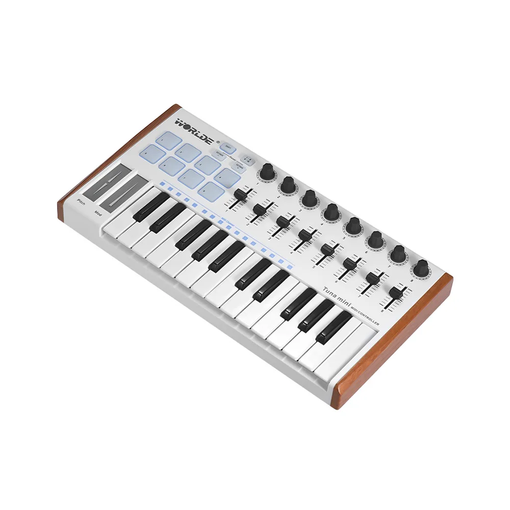 На выбор тунец мини ультра-Портативный 25-ключ USB MIDI контроллер клавиатуры с двумя видами миди клавиатуры и коврики