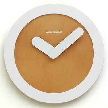 

Modern Wall Clock Art Craft Mute Wall Watch Circular Home Decor Woody Creative Clocks Decorative Tools Brife Wooden L