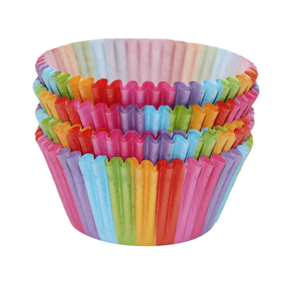 

100 Pieces Colorful Cupcake Baking Cups Muffin Liners for Bakery Party