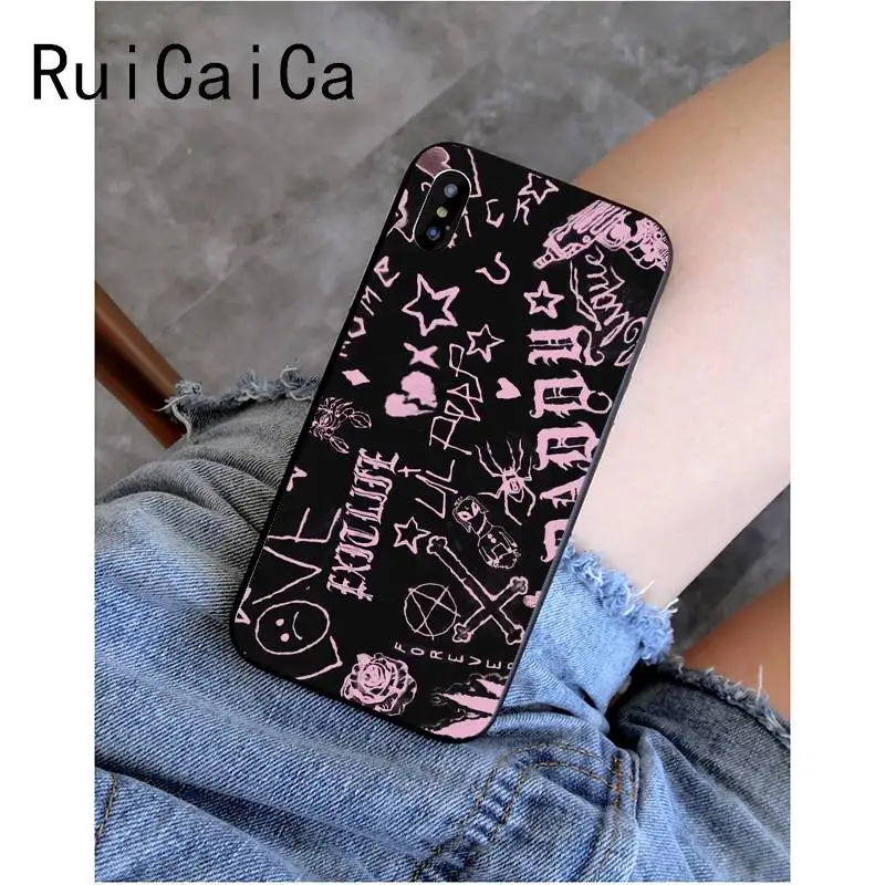 A15 RuiCaiCa Lil Peep Lil Bo Peep черный мягкий чехол для телефона для iPhone 8 7 6 6S Plus X XS MAX 5 5S SE XR 11 11pro 11promax - Цвет: A15