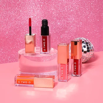 

O.TWO.O Blusher+ Lipgloss Lip And Cheeks Dual Purpose Long Lasting Waterproof 4 Colors For Lips Makeup And cheeks Makeup Blusher