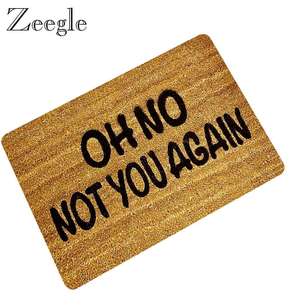 Zeegle Floor Mat Doormat Anti-slip Bathroom Doormat Shower Rug Waterproof Outdoor Carpet Hallway Rug Rubber Bedroom Doormat