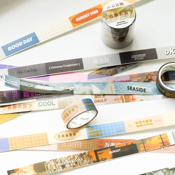 

3 Roll Ins Art Washi Tape DIY Scrapbooking Stickers Label Masking Tape Journal Decoration Washi Sticker Office School Stationery