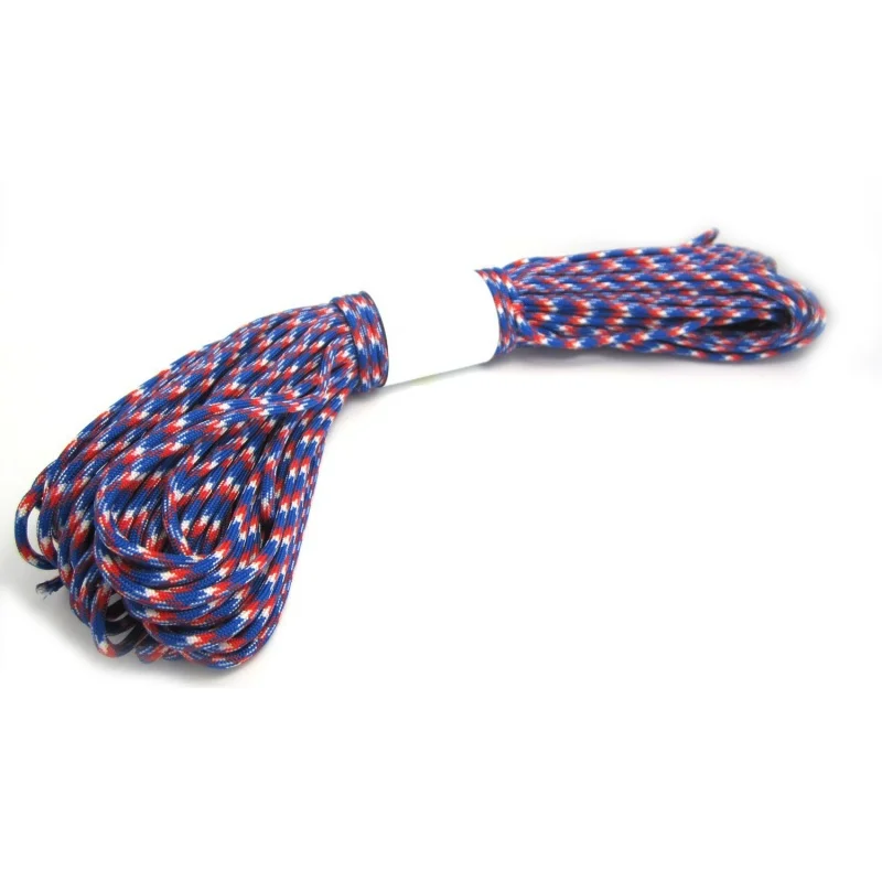 red white blue Camo Парашютный шнур с 7 нитями, 550 фунтов, 100 футов - Цвет: red white blue Camo