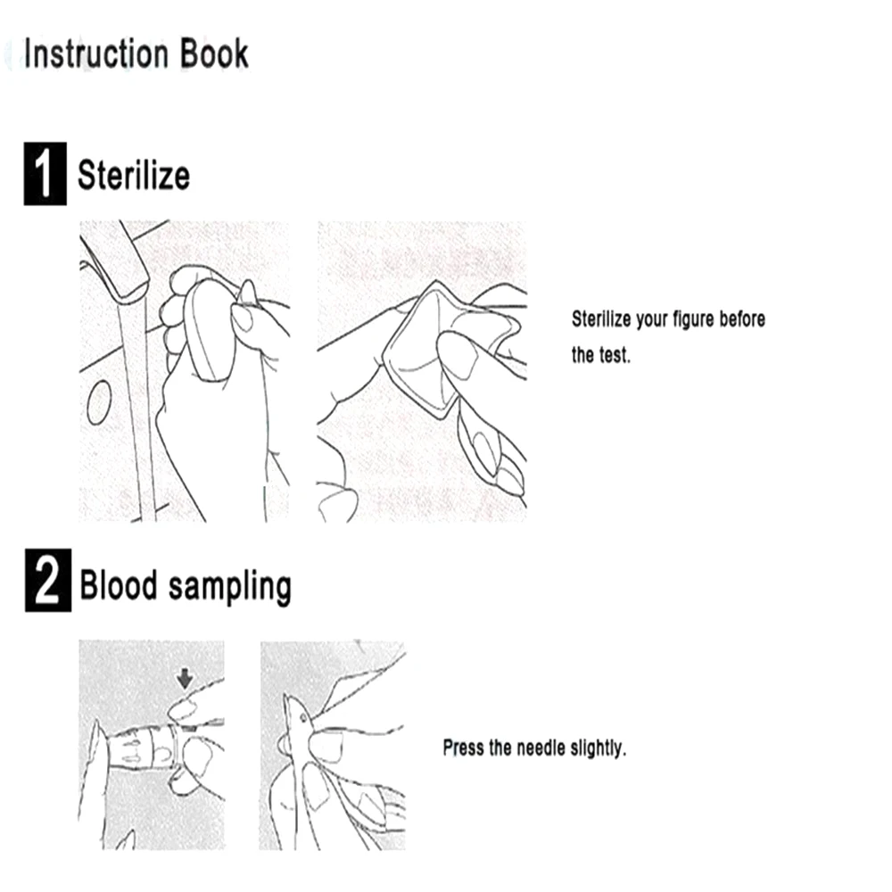 Пластиковый прибор для измерения уровня сахара в крови, прибор для измерения уровня глюкозы, анализатор, глюкометр, Домашний Тест er, быстрое обнаружение, тест белого цвета