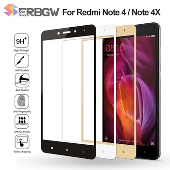 

5.5 inch Tempered Glass For Xiaomi Redmi Note 4 Global version Screen Protector For Redmi Note 4X Pro Glass Protective Film Case