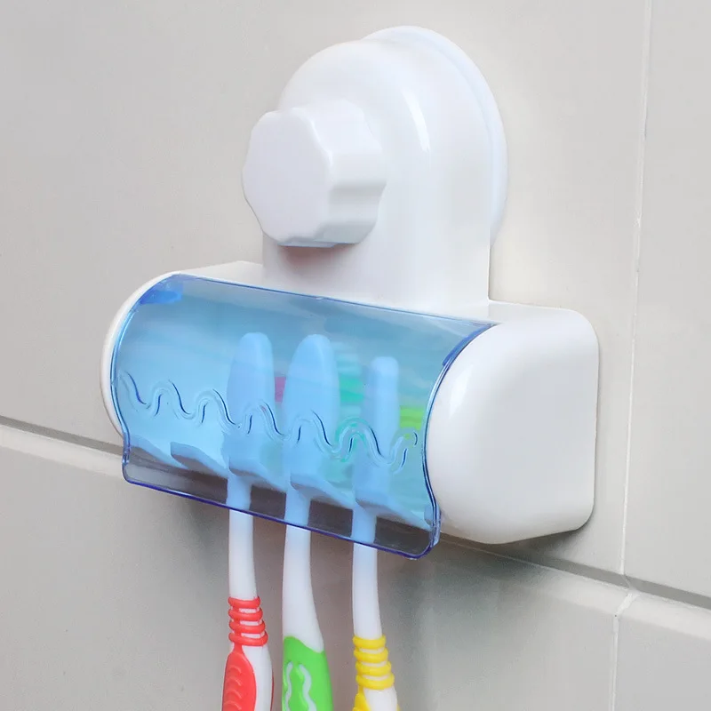 Toothbrush Holder Wall Mount Toothbrush Rack Stand Hooks Suction Cup