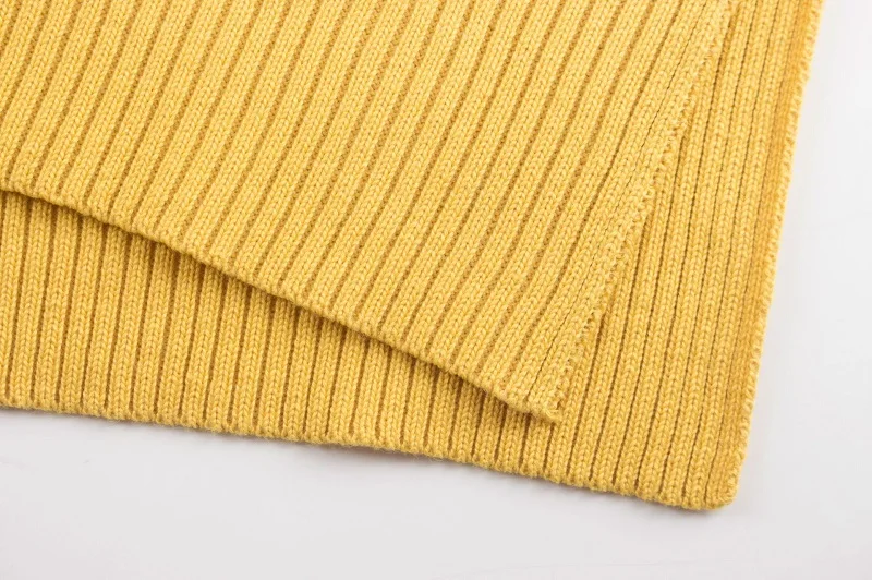 Джемпер в полоску с разрезом; сезон осень-зима; вязаный свитер для женщин; ; вязаные свитера; свободные женские пуловеры; желтый женский свитер