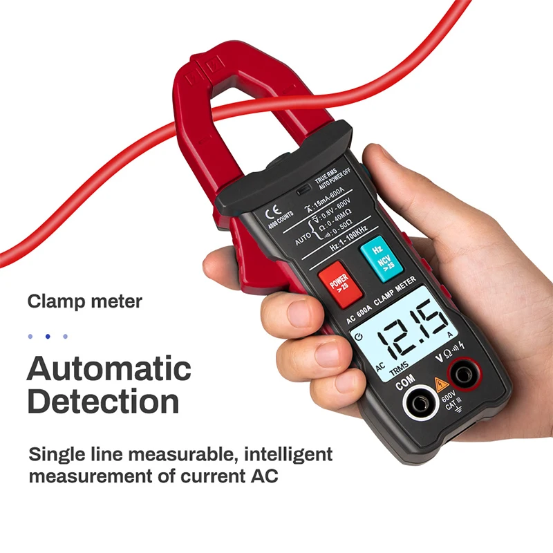 

ST203 Digital Clamp Meter 4000 Counts Multimeter LCD True RMS Tester NCV AC/DC Voltage 400V Auto Range Current Ammeter Voltmeter