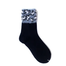 Новые женские шерстяные носки ferret зимние дышащие и теплые леопардовые носки средней длины с принтом женские 7 цветов 181