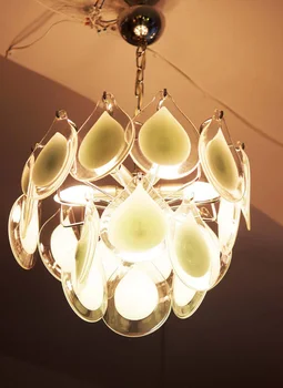 

American simple love water drop glass chandelier modern bedroom dining cloakroom fashion art lamps