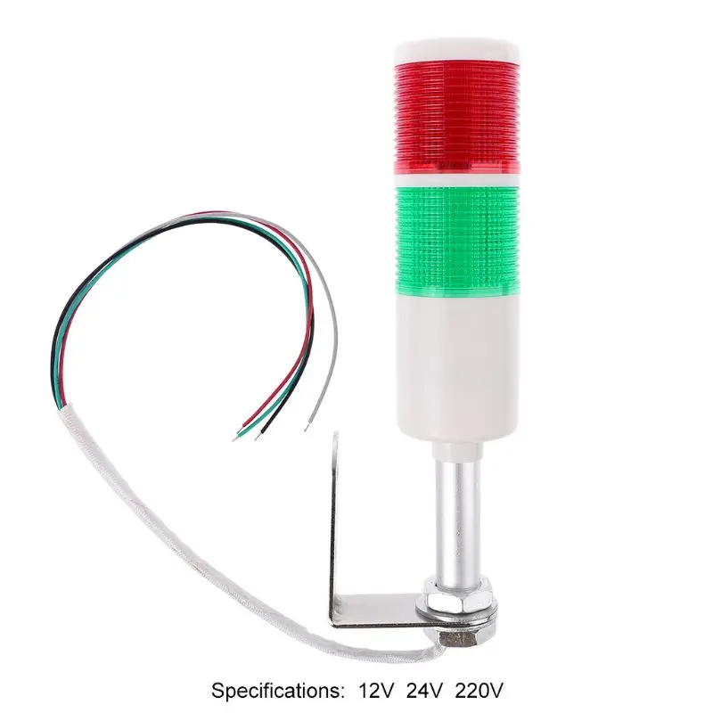 

Industrial Signal Light Column LED Alarm Round Tower Light Indicator Warning Light Red Green DC 12V 24V AC 220V